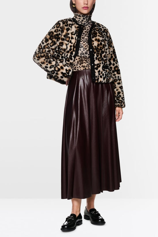 Marc Cain short leopard print jacket Zc12.04 w41