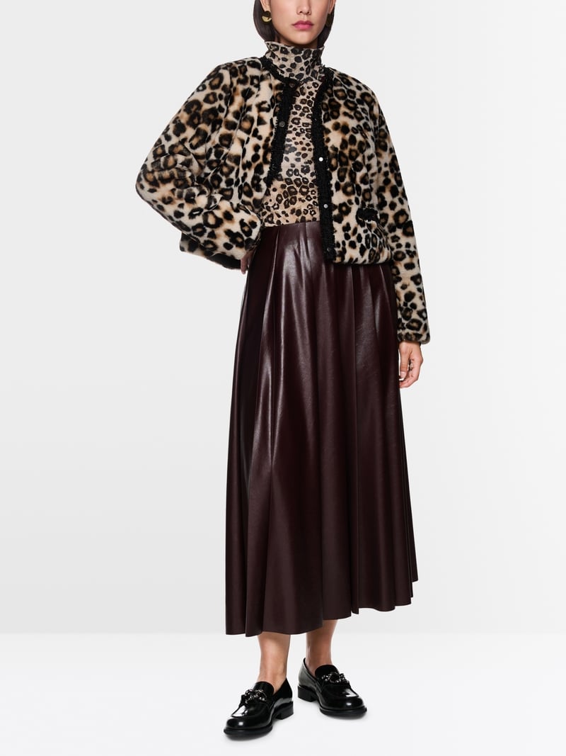 Marc Cain short leopard print jacket Zc12.04 w41