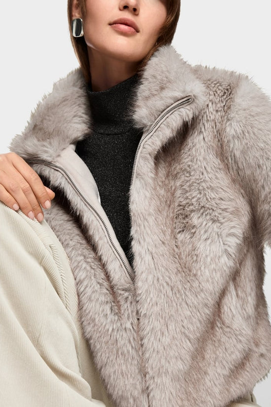 Marc Cain faux fur jacket Zc12.07 w64
