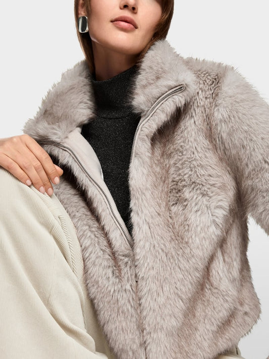 Marc Cain faux fur jacket Zc12.07 w64