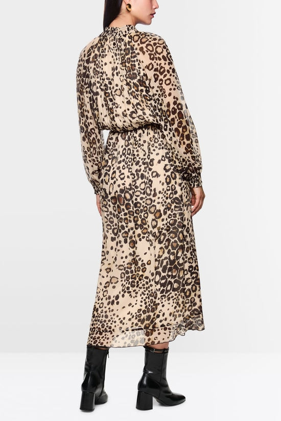 Marc Cain leopard print maxi dress Zc21.08 w27