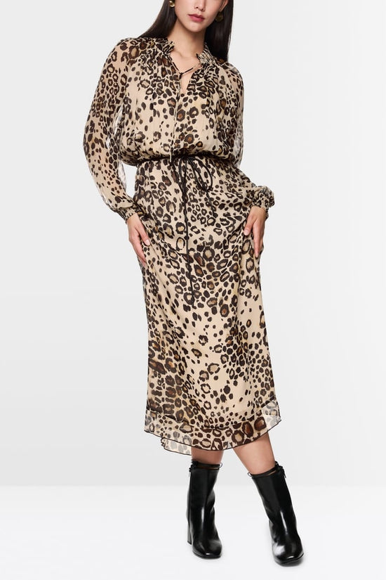 Marc Cain leopard print maxi dress Zc21.08 w27