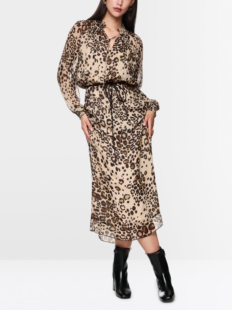 Marc Cain leopard print maxi dress Zc21.08 w27