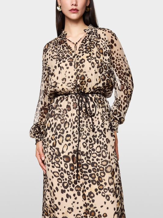Marc Cain leopard print maxi dress Zc21.08 w27