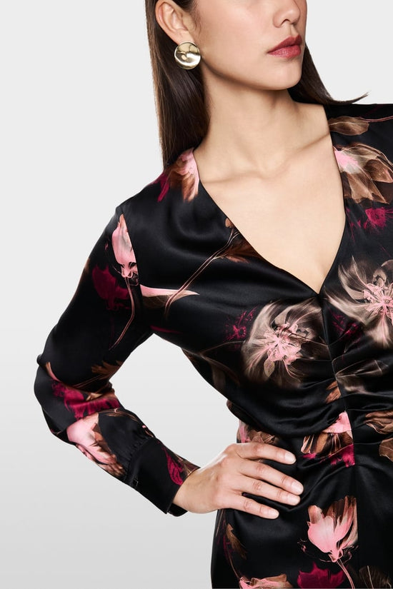 Marc Cain floral print silk dress Zc21.10 w28