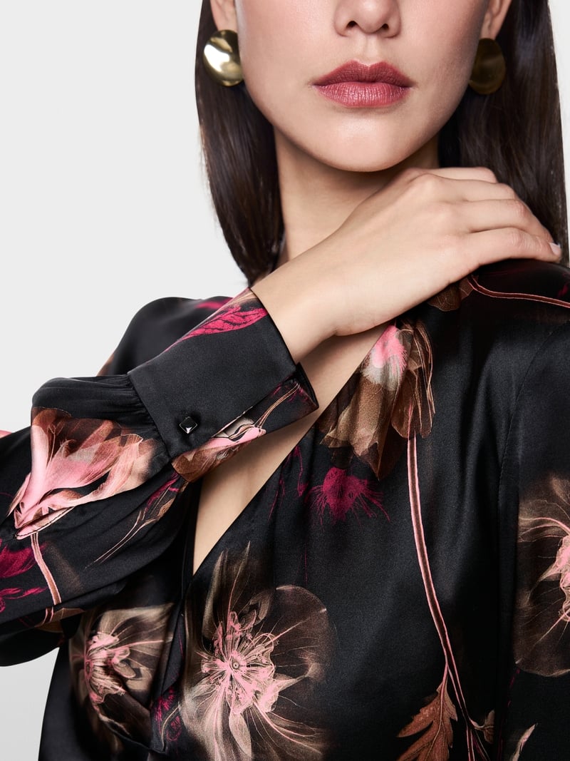 Marc Cain floral print silk dress Zc21.10 w28