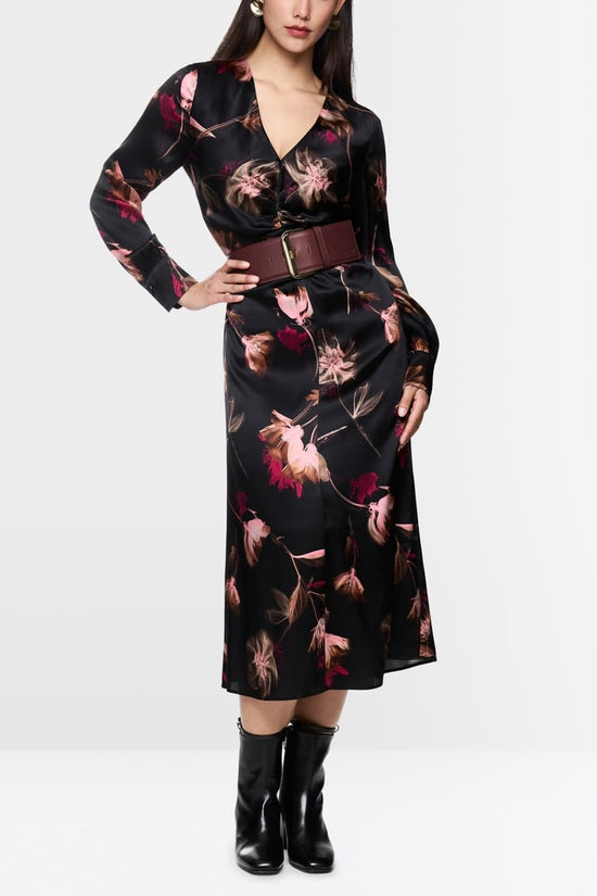 Marc Cain floral print silk dress Zc21.10 w28