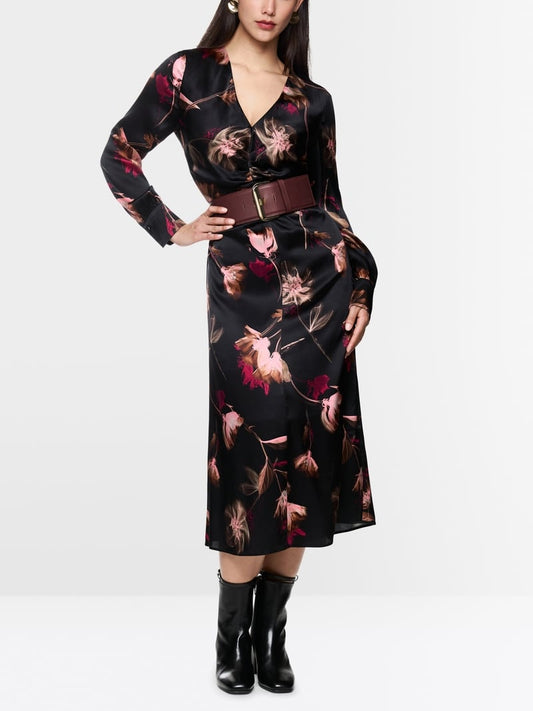 Marc Cain floral print silk dress Zc21.10 w28