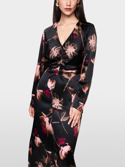 Marc Cain floral print silk dress Zc21.10 w28