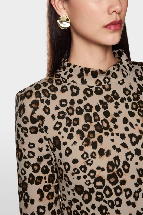 Marc Cain leopard print dress Zc21.22 j12