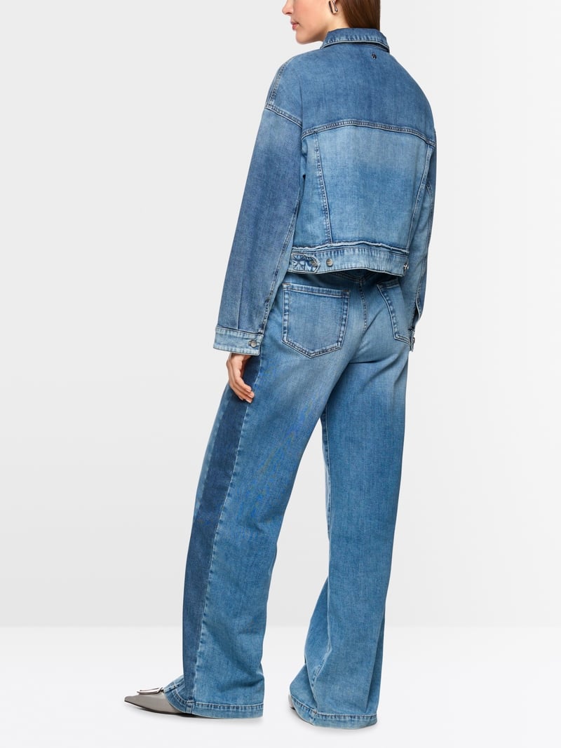 Marc Cain Denim Jacket With Decorative Button ZC31.03 D03-DENIM