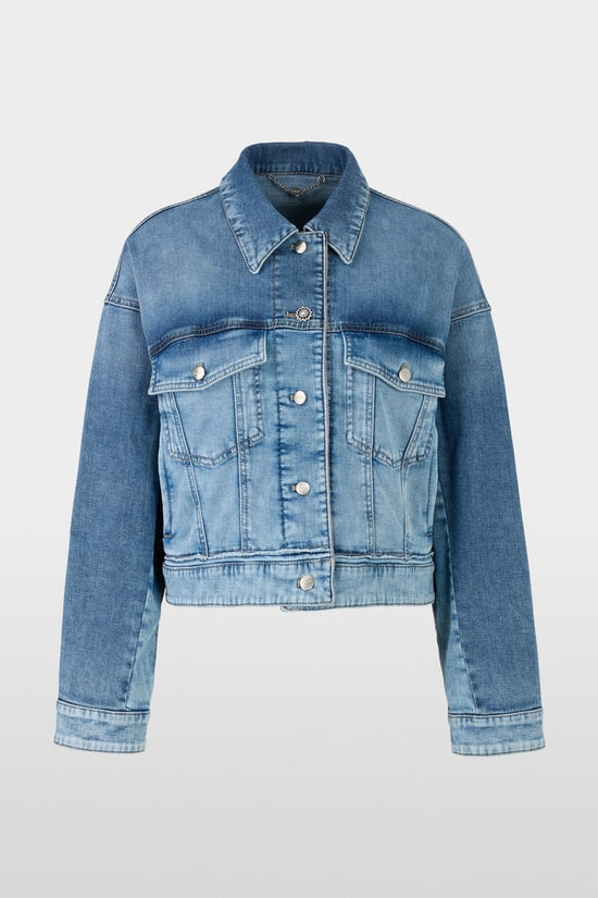 Marc Cain Denim Jacket With Decorative Button ZC31.03 D03-DENIM