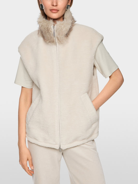 Marc Cain faux fur collar gilet Zc37.01 w63