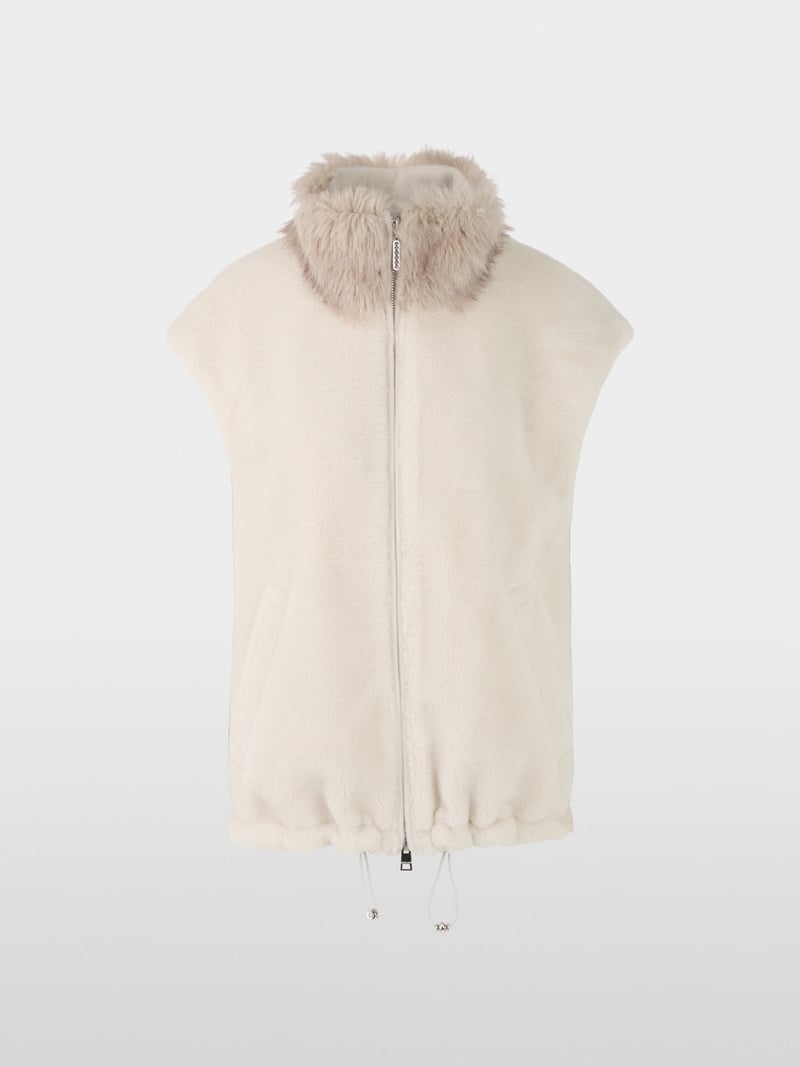Marc Cain faux fur collar gilet Zc37.01 w63