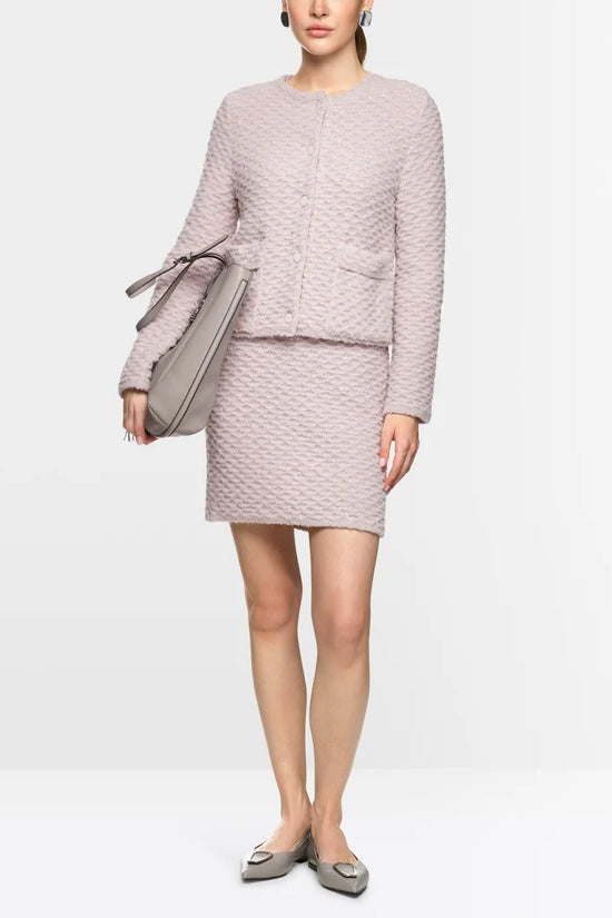 Marc Cain Knitted In Germany Elegant Cardigan ZC39.10 M29-TAUPE