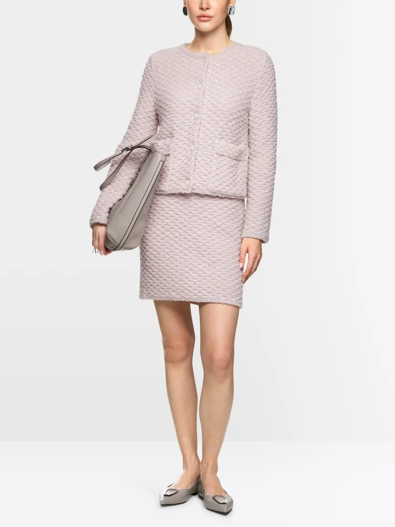 Marc Cain Knitted In Germany Elegant Cardigan ZC39.10 M29-TAUPE