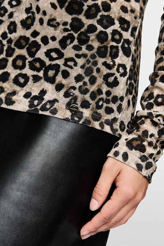 Marc Cain leopard print top Zc48.54 j21