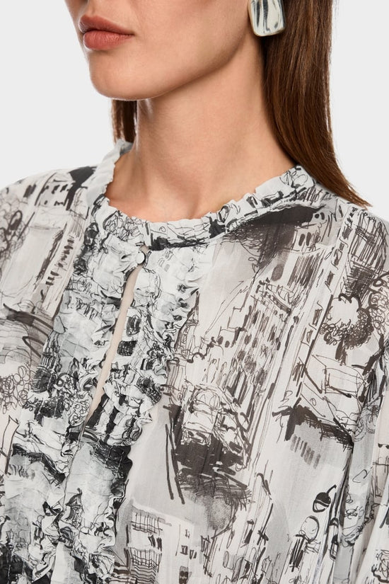 Marc Cain print blouse Zc51.22 w74