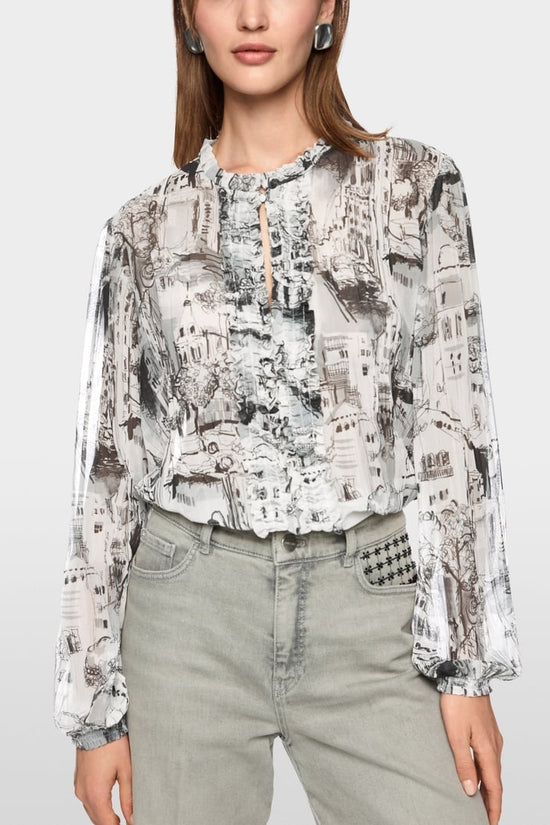 Marc Cain print blouse Zc51.22 w74