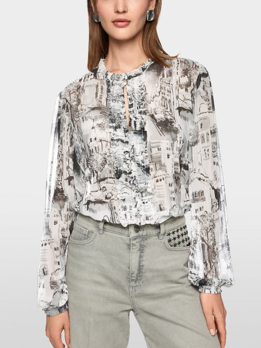 Marc Cain print blouse Zc51.22 w74