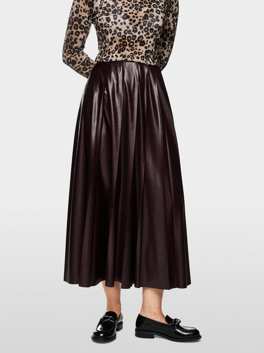 Marc Cain faux leather pleated skirt Zc71.13 w50