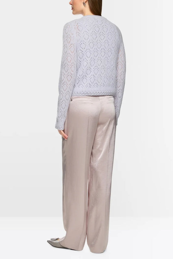 Marc Cain taupe hammered satin trousers ZC81.12 W46