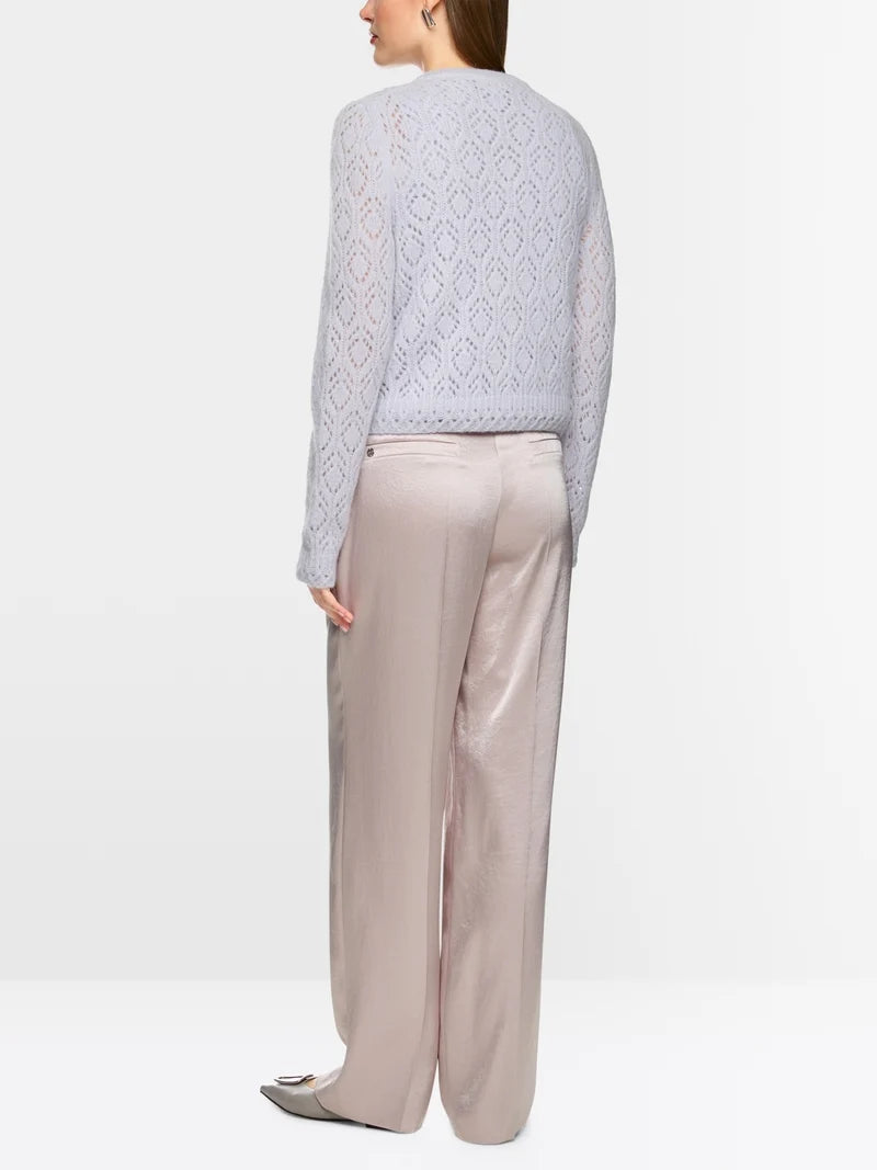 Marc Cain taupe hammered satin trousers ZC81.12 W46