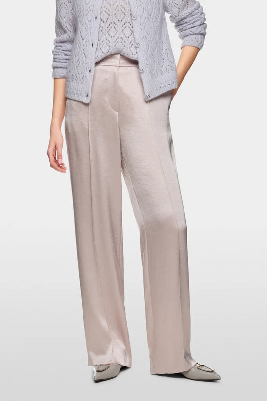 Marc Cain taupe hammered satin trousers ZC81.12 W46