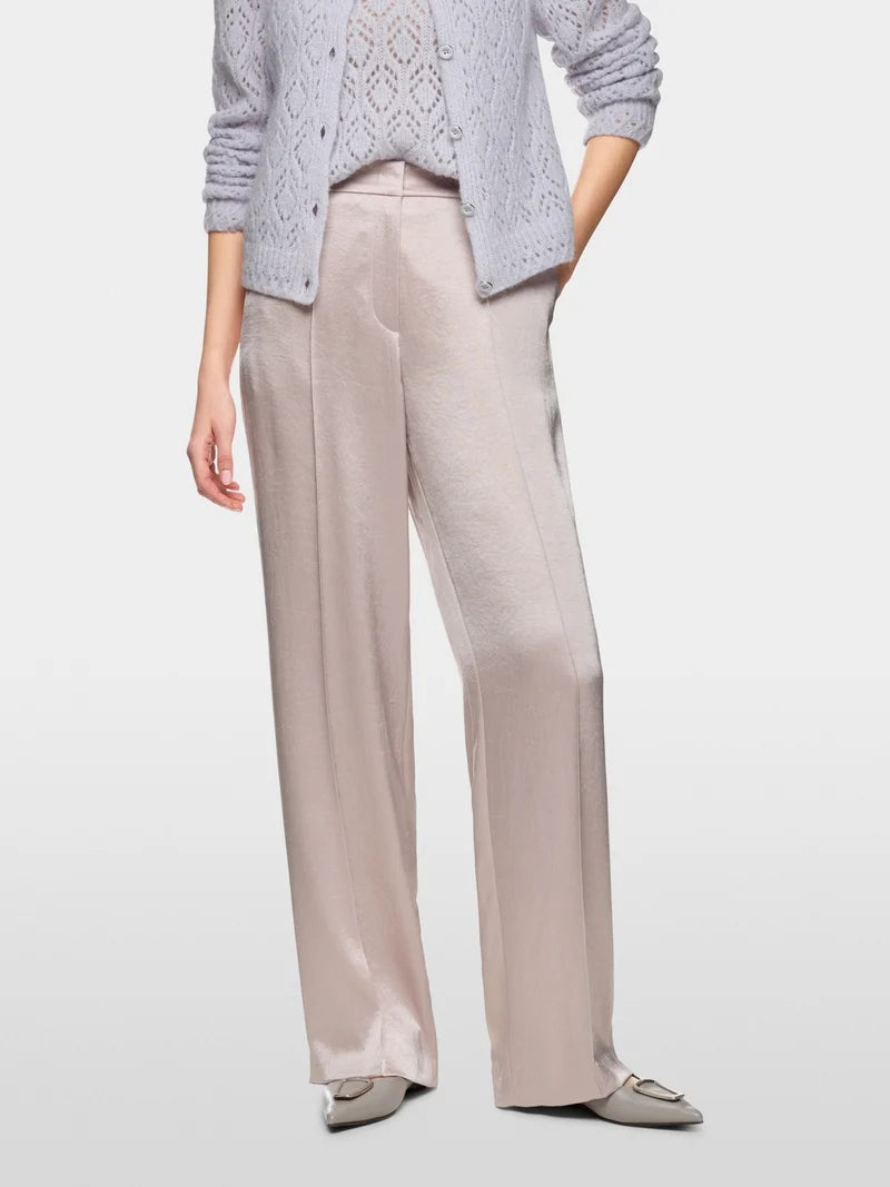 Marc Cain taupe hammered satin trousers ZC81.12 W46