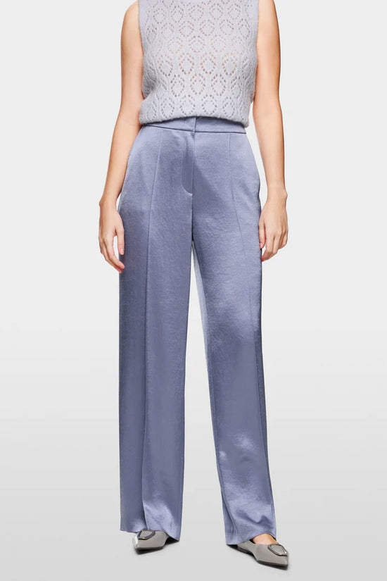 Marc Cain violet hammered satin trousers ZC81.12 W46