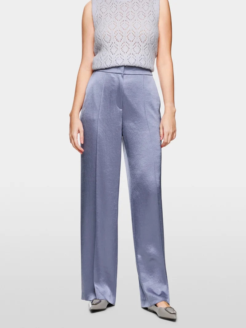 Marc Cain violet hammered satin trousers ZC81.12 W46