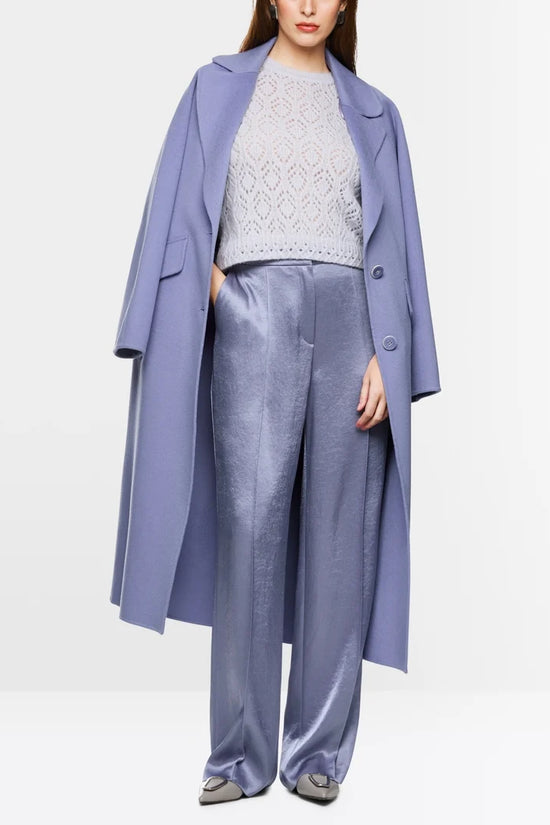 Marc Cain violet hammered satin trousers ZC81.12 W46