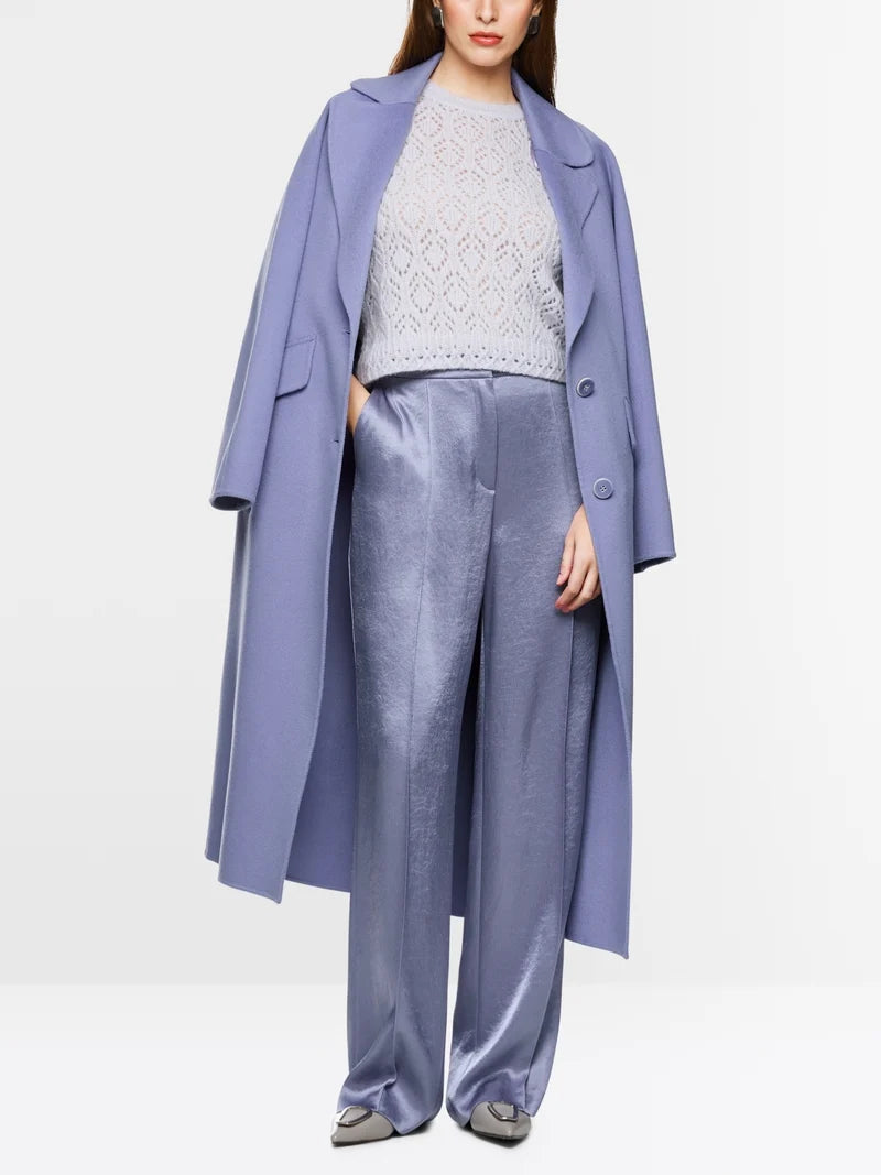 Marc Cain violet hammered satin trousers ZC81.12 W46