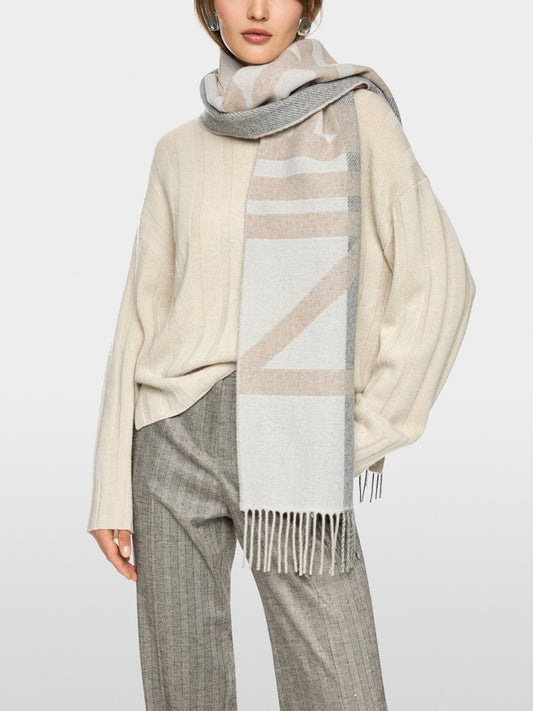 Marc Cain logo print scarf Zcb4.14 z40