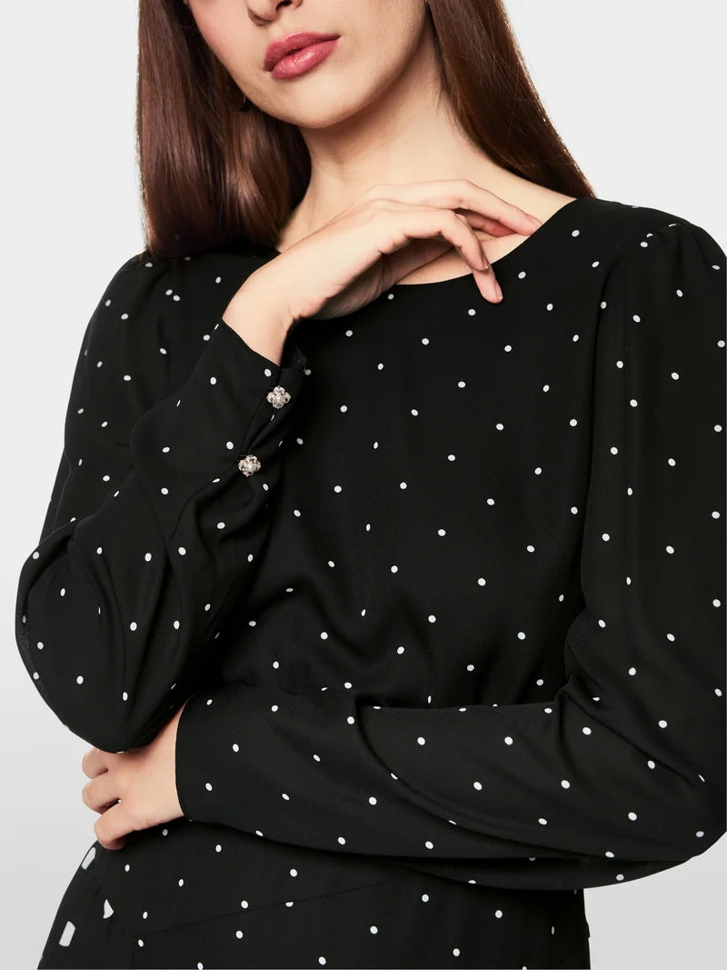 Marc Cain Glam polka dot print dress ZG21.13 W06