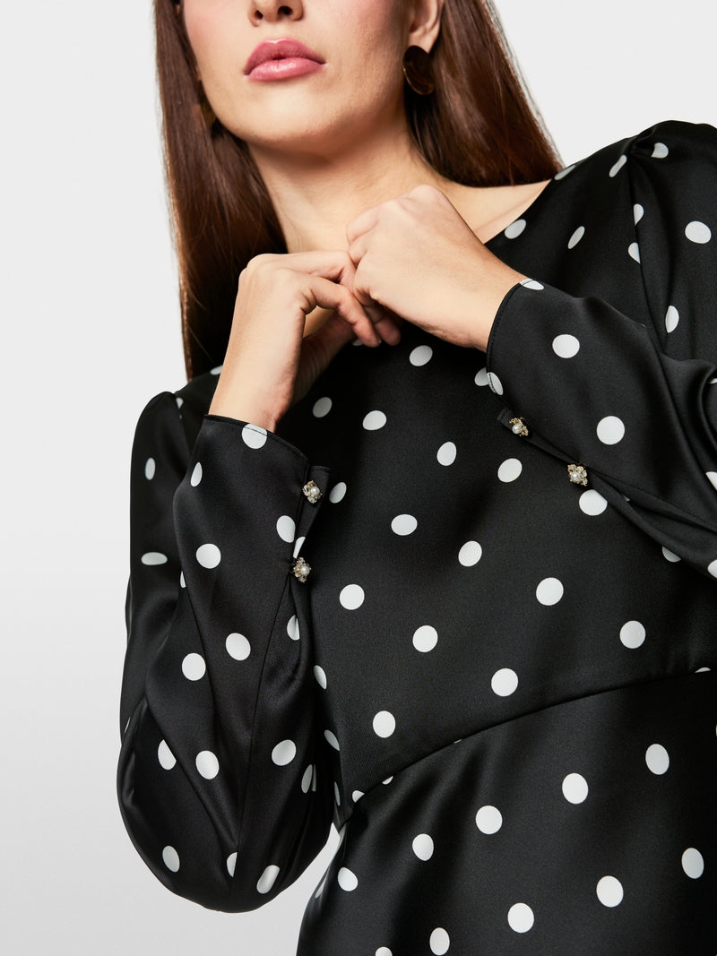Marc Cain Glam short polka dot dress ZG21.14 W10
