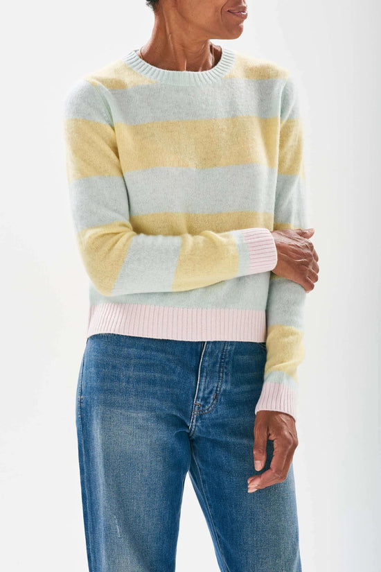 Jumper 1234 contrast stripe crew sweater ZNC25 315