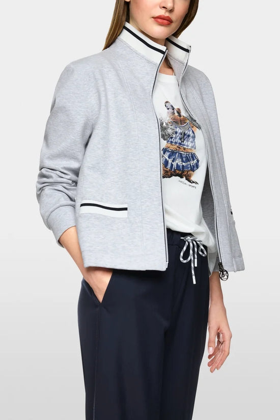 Marc Cain Sports silver sweatshirt jacket ZS31.02 J17
