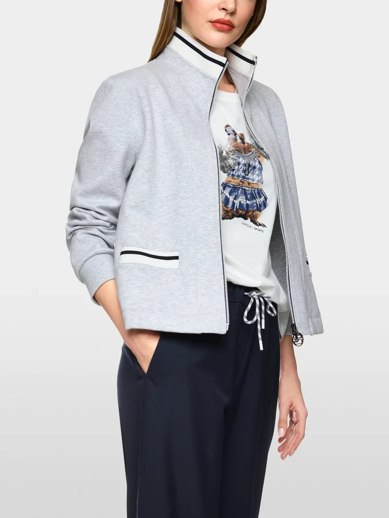 Marc Cain Sports silver sweatshirt jacket ZS31.02 J17