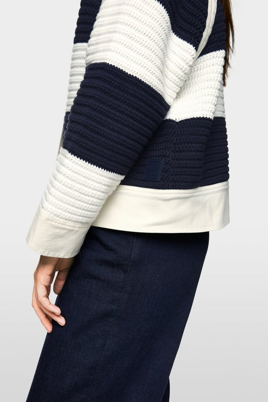 Marc Cain Sport Short Colour Blocking Cardigan ZS39.03 M53-NAVY