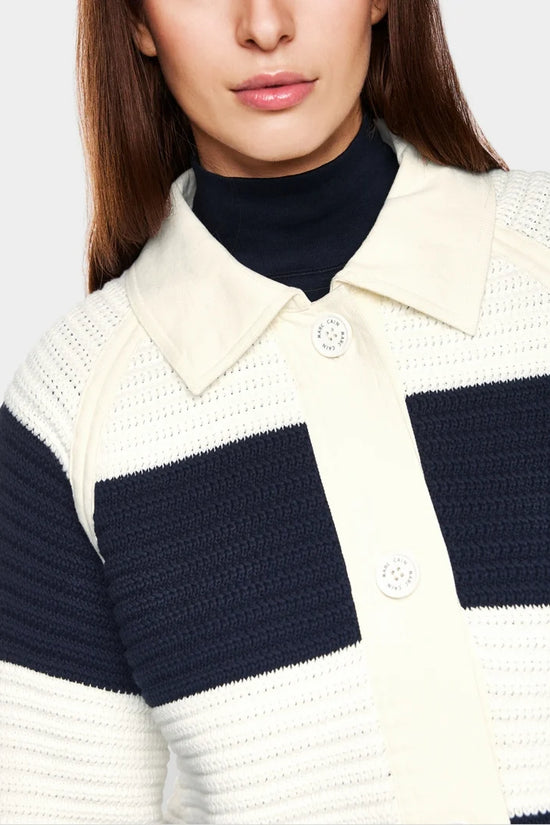 Marc Cain Sport Short Colour Blocking Cardigan ZS39.03 M53-NAVY