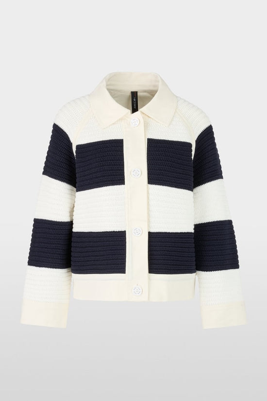 Marc Cain Sport Short Colour Blocking Cardigan ZS39.03 M53-NAVY