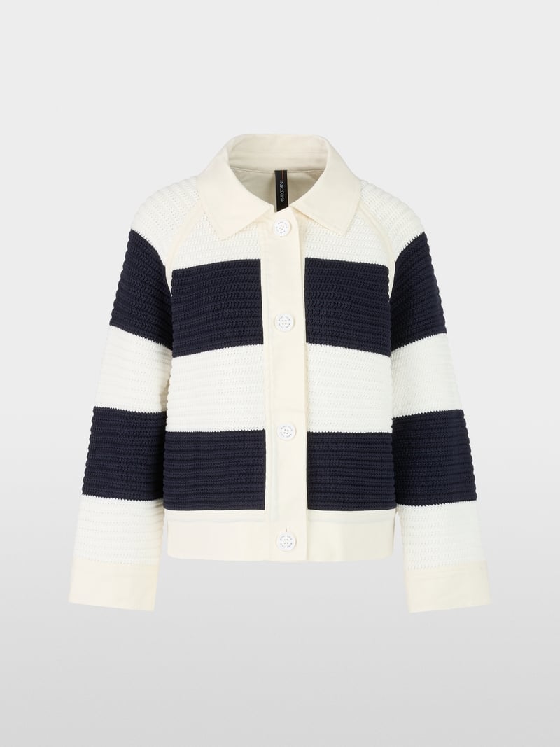 Marc Cain Sport Short Colour Blocking Cardigan ZS39.03 M53-NAVY