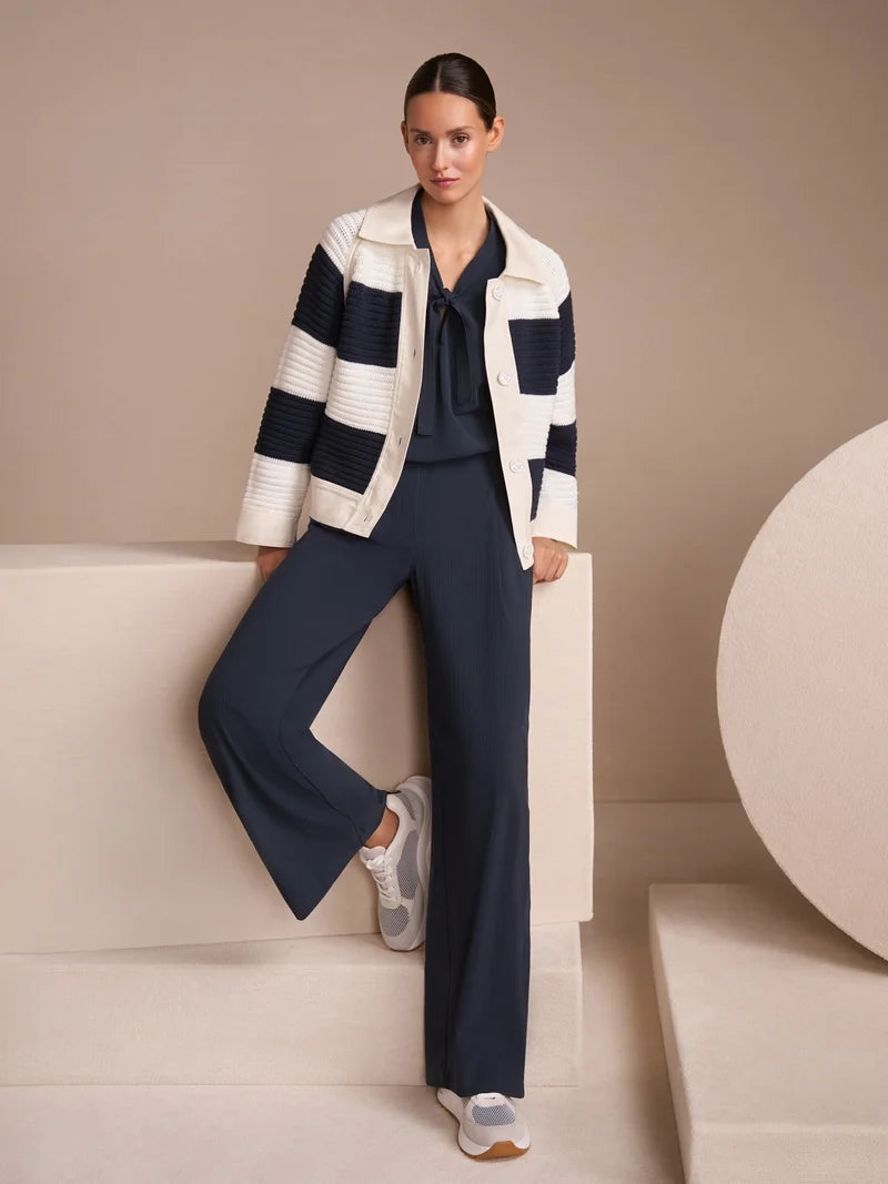 Marc Cain Sport Short Colour Blocking Cardigan ZS39.03 M53-NAVY