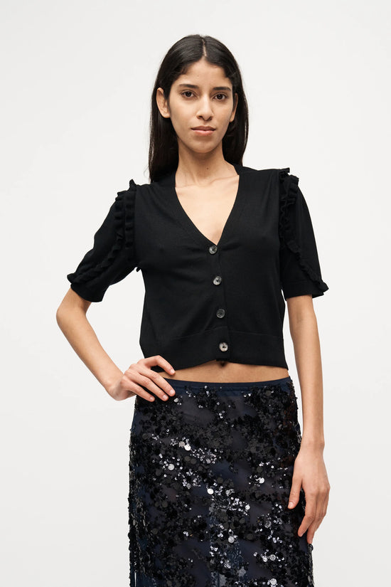 Marella Sport Black V-Neck Cardigan