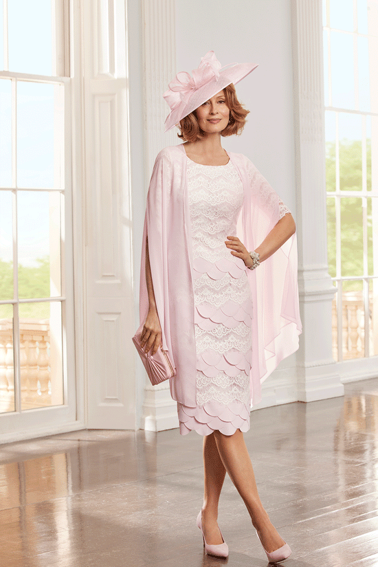 Condici Blush Pink & Ivory Lace Dress