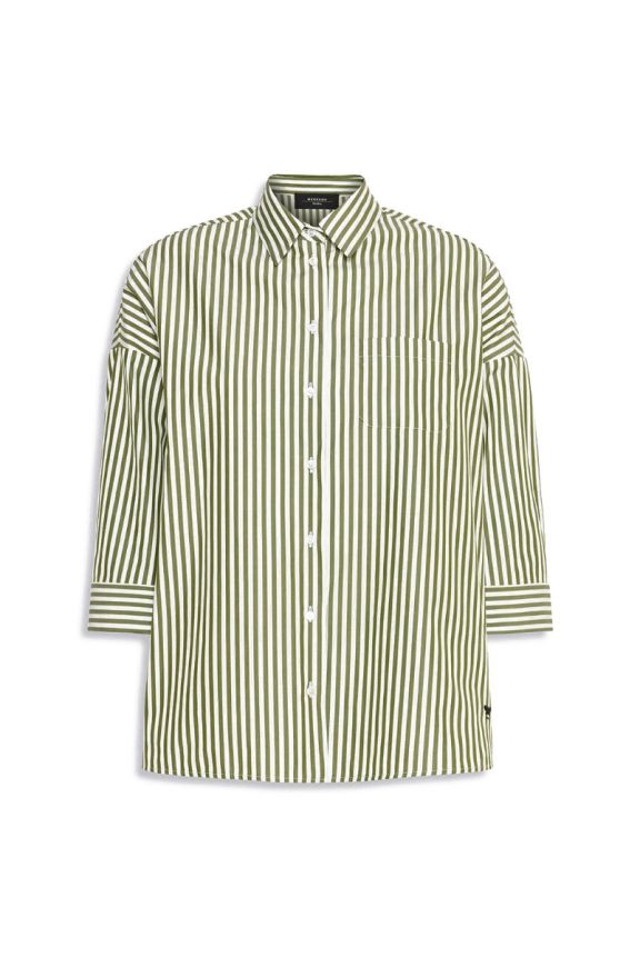 Max Mara Weekend Green Stripe Poplin Shirt WKDGIRALDA