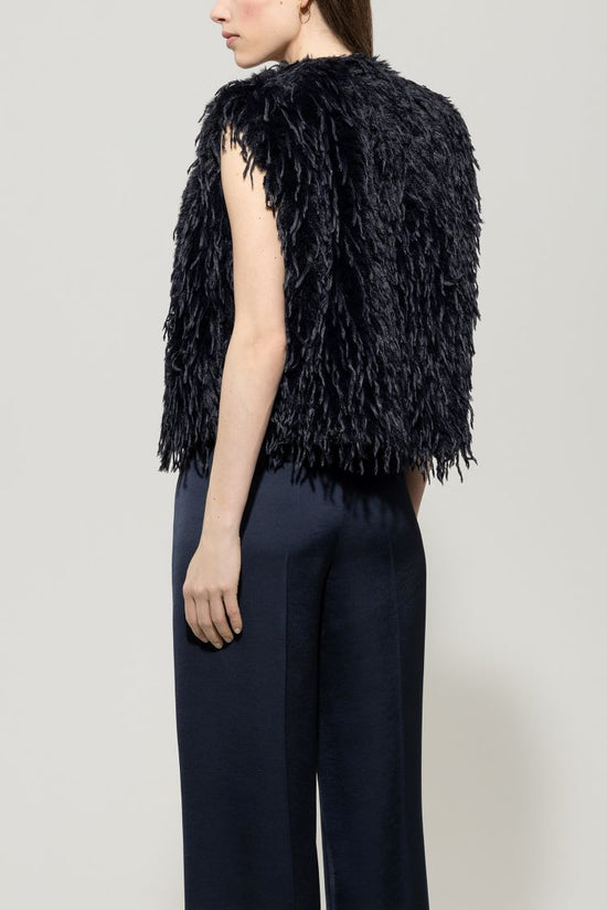 Luisa Cerano feather look gilet 428441