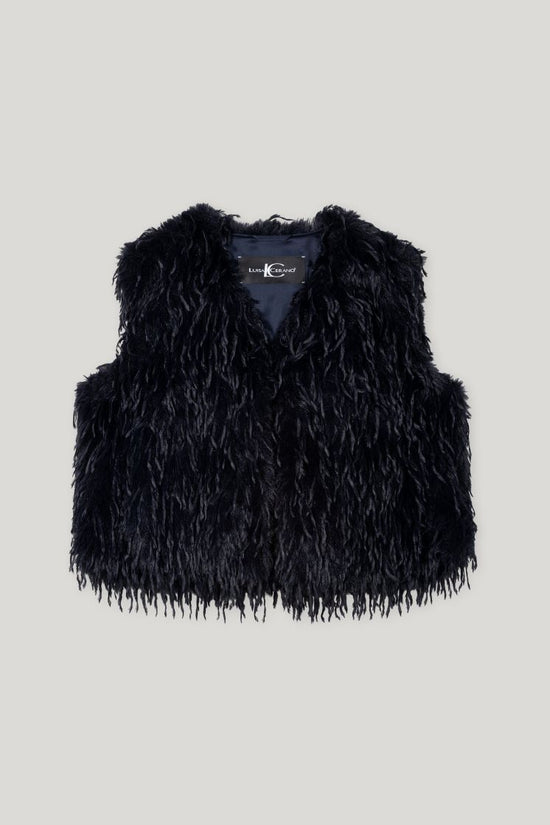 Luisa Cerano feather look gilet 428441
