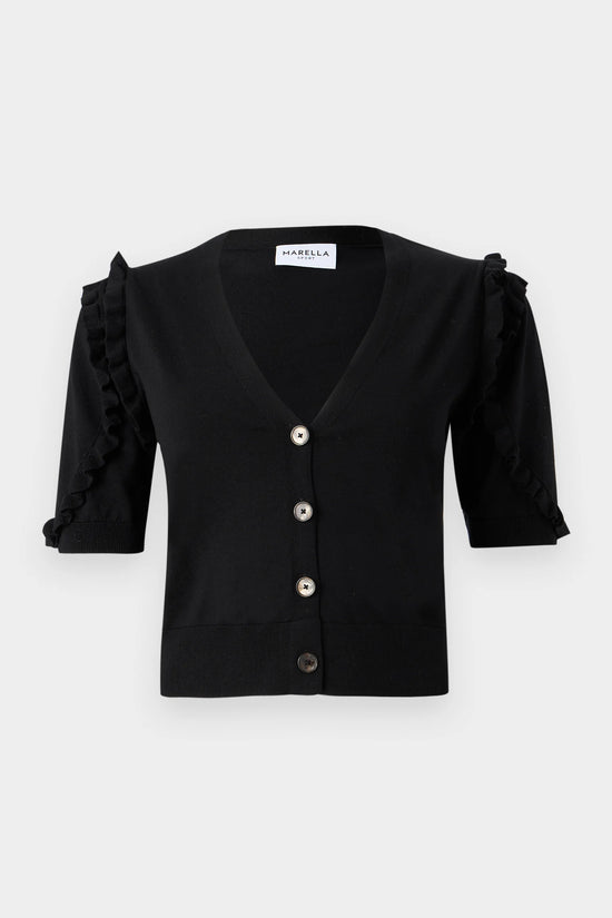Marella Sport Black V-Neck Cardigan